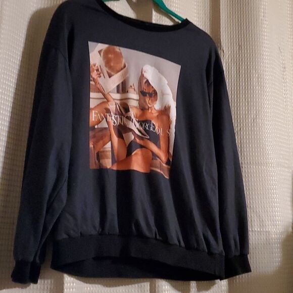 SHEIN sweatshirt  Fantastic Gorgeous  cat face  science times - Picture 1 of 5